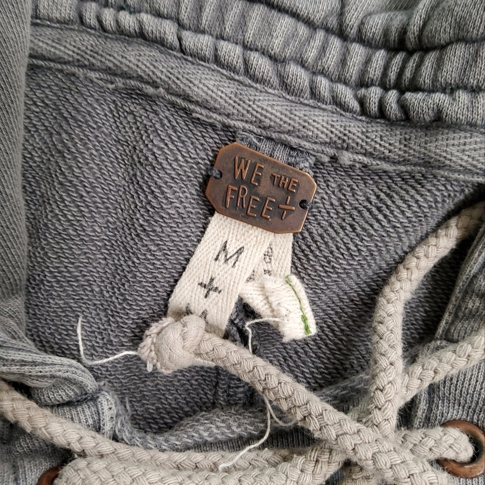 Free People We The Free Lace-Up Hooded Pullover Size M - Picture 2 of 16